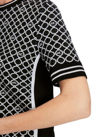 Zwarte jurk met witte print Marc Cain Sport