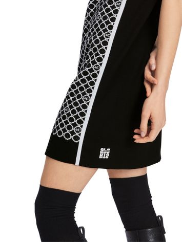 Zwarte jurk met witte print Marc Cain Sport