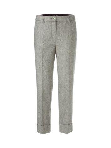 Beige multicolor wollen broek Marccain