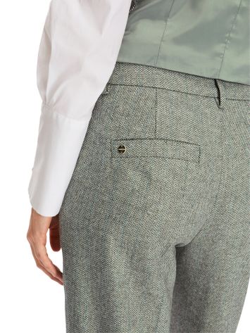 Beige multicolor wollen broek Marccain
