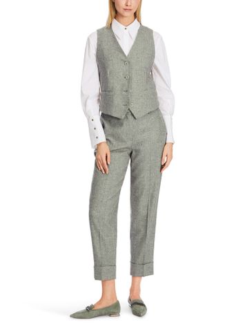 Beige multicolor wollen broek Marccain