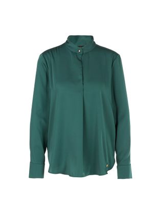 Marc Cain collections Groene bloes met rechtopstaande kraag Marccain