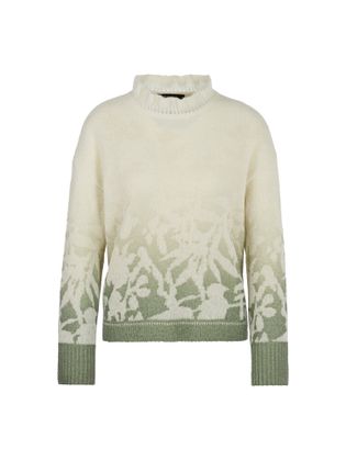 Marc Cain collections Beige trui met licht groene print Marccain