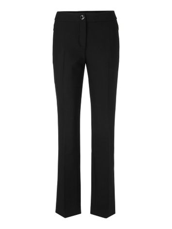 Zwarte geklede lange broek met split onderaan Marc Cain collections