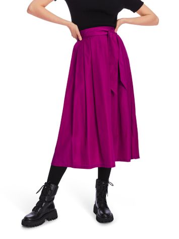 Fuchsia plooirok met lint in de taille Marc Cain collections