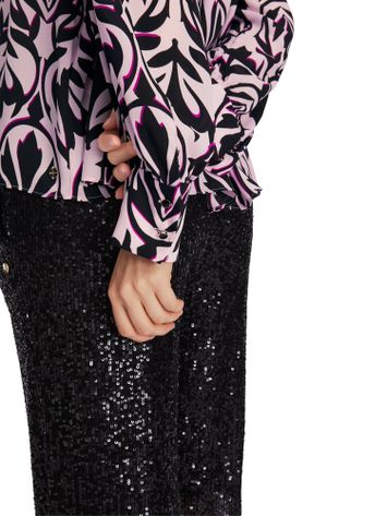 Licht roze bloes met zwarte print Marc Cain Collection