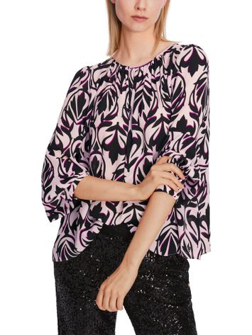 Licht roze bloes met zwarte print Marc Cain Collection