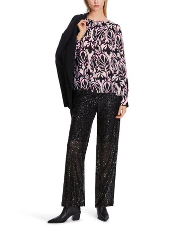 Licht roze bloes met zwarte print Marc Cain Collection