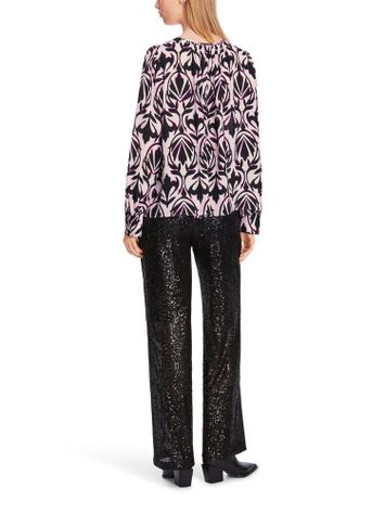 Licht roze bloes met zwarte print Marc Cain Collection