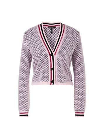 Roze multicolor gilet met knopen en motief Marc Cain collections