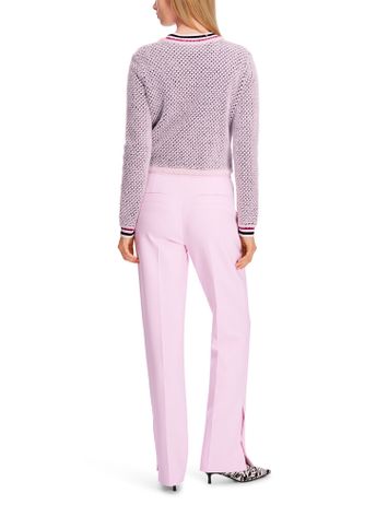 Roze multicolor gilet met knopen en motief Marc Cain collections