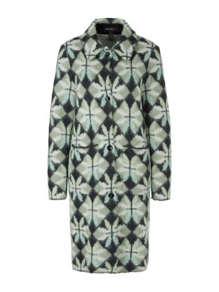 Marc Cain collections Multicolor wollen mantel in print