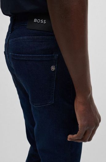 Donkerblauwe slim fit jeans Hugo Boss