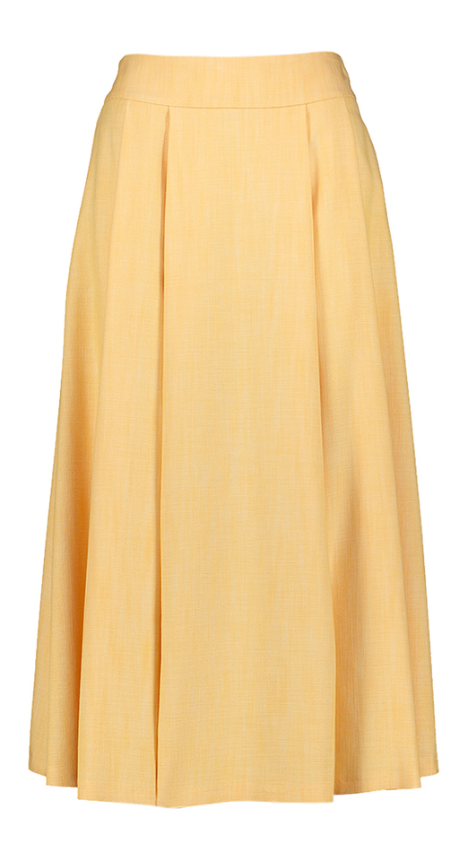 Pastel gele rok met plooien en zakken Ruby Oscar 