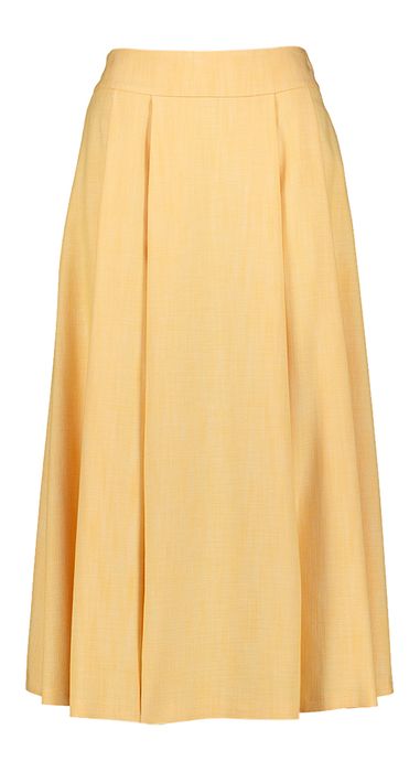 Pastel gele rok met plooien en zakken Ruby Oscar