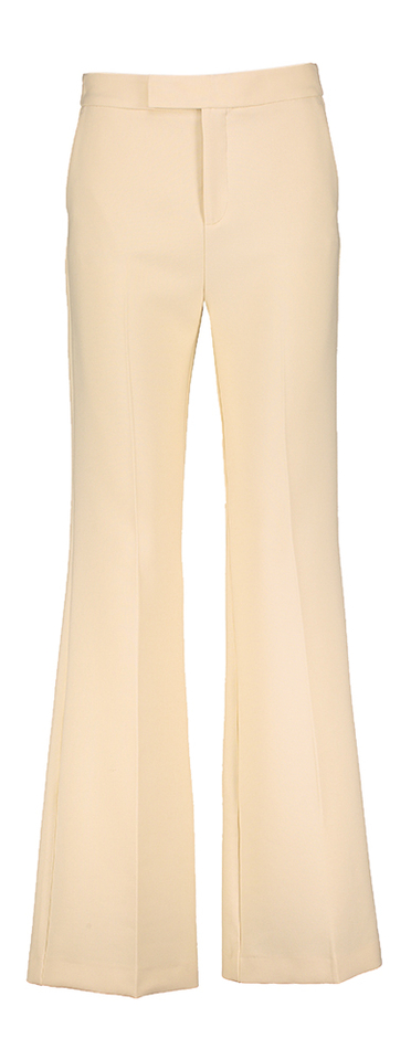 Pastel gele geklede broek met plooi Laure Oscar