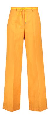 Oranje wijde broek met plooi Aspesi