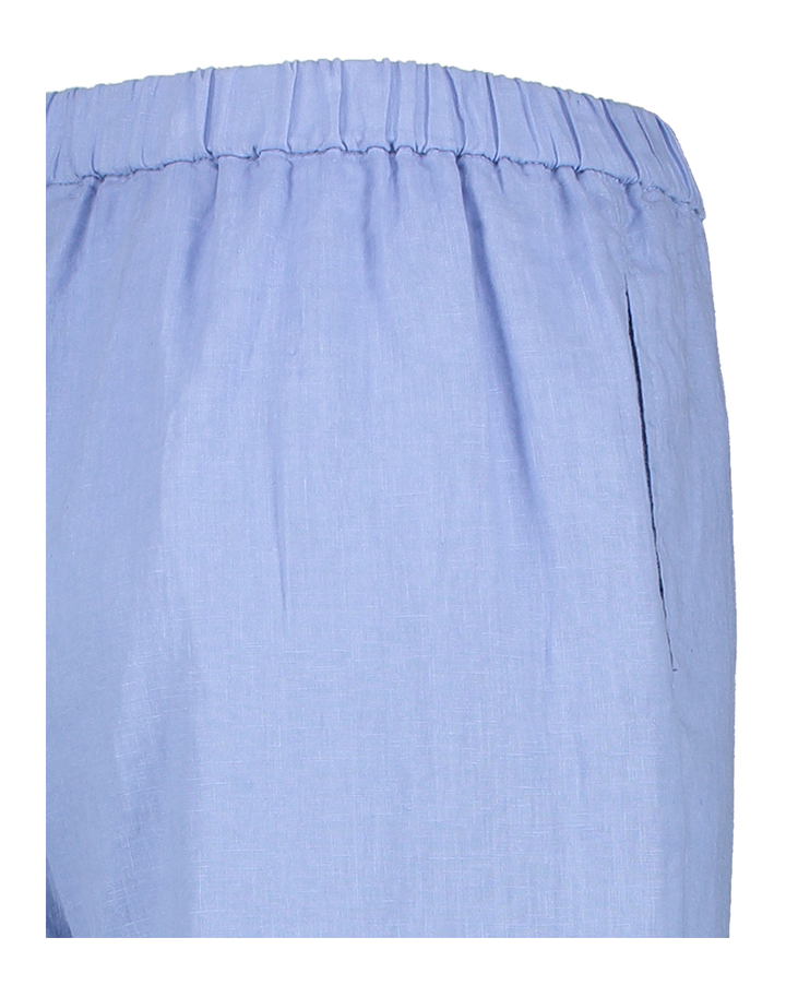Blauwe linnen broek met elastiek Aspesi