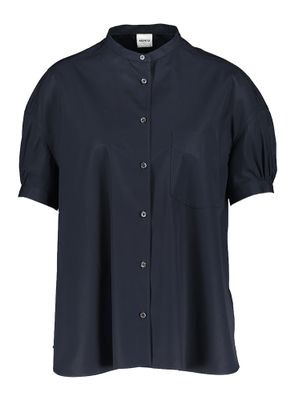 Zwarte oversized katoenen bloes Aspesi