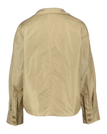 Beige glanzende korte vest Aspesi