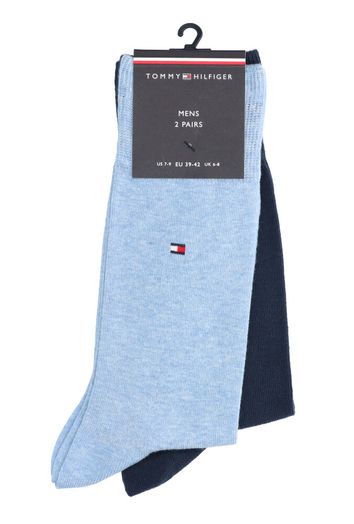 2-pack blauwe kousen Tommy Hilfiger