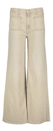 Mother Beige bootcut jeans met opgestikte zakken
