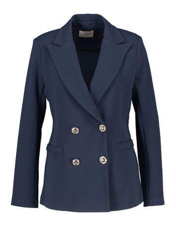 Donkerblauwe blazer met goudkleurige knopen Rinascimento