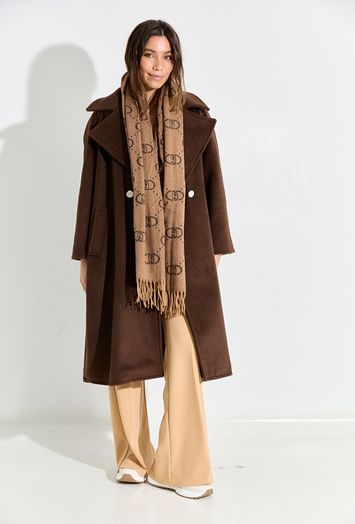 Camel kleurige soepelvallende broek Rinascimento