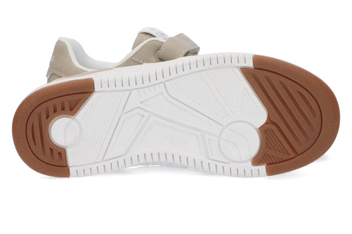 Wit met kaki lage sneakers Ralph Lauren