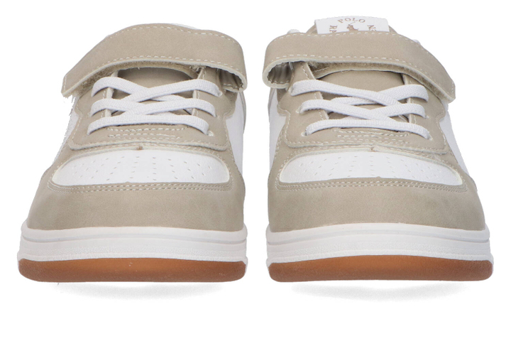 Wit met kaki lage sneakers Ralph Lauren