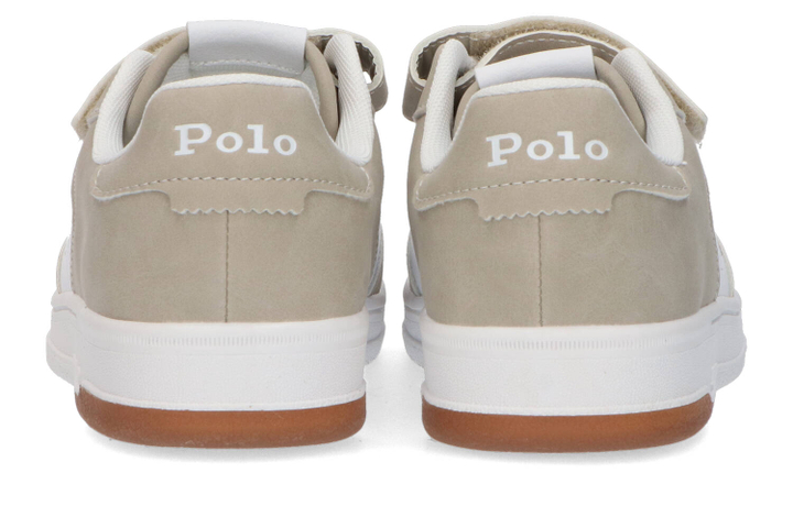 Wit met kaki lage sneakers Ralph Lauren