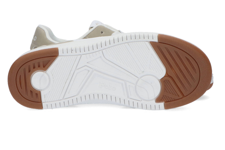 Beige en witte lage sneakers Ralph Lauren