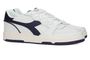 Wit met blauw gestreepte lage sneakers Diadora