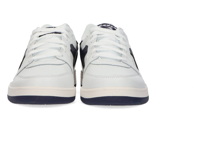Wit met blauw gestreepte lage sneakers Diadora