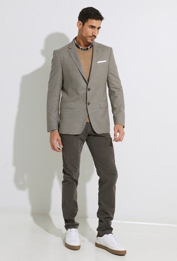Donkergrijze geklede broek Sidney Zilton