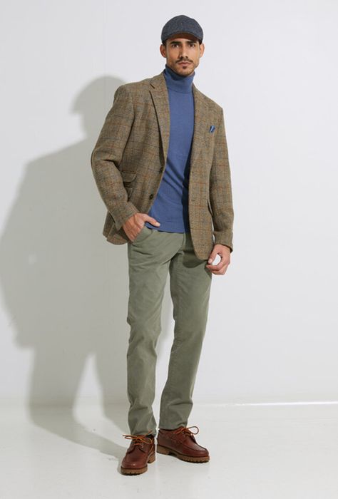 Kaki geklede broek Sidney Zilton