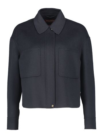 Blauwe korte wollen vest Madison Max Mara