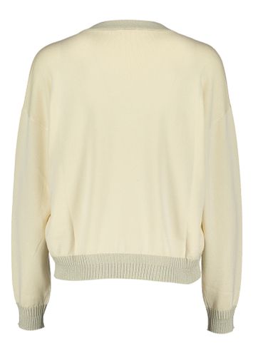 Beige trui met v-hals met glitter Lui Jo Sport