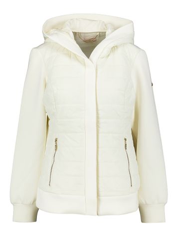 Ecru gilet met drukknopen en kap Liu Jo Sport