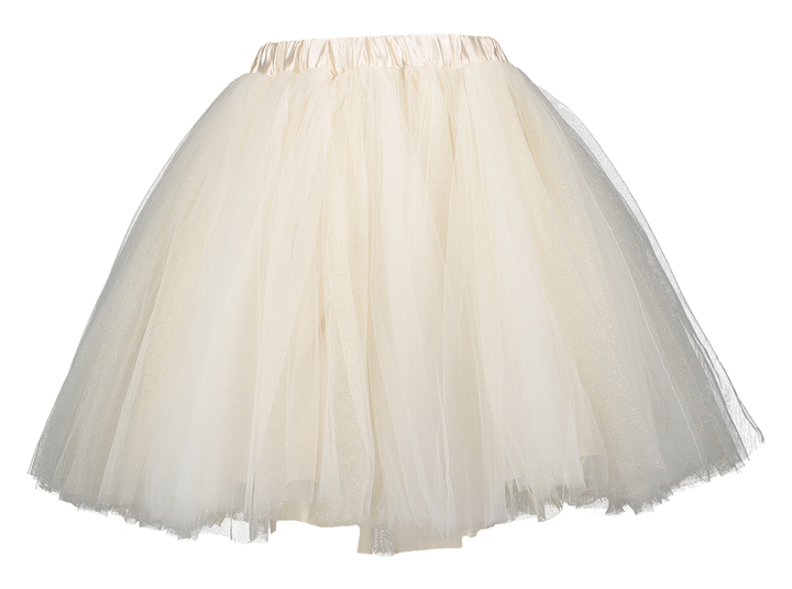 Ecru rok met tulle en gouden glitter Linea Raffaelli 
