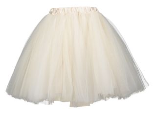 Linea Raffaelli Ecru rok met tulle en gouden glitter