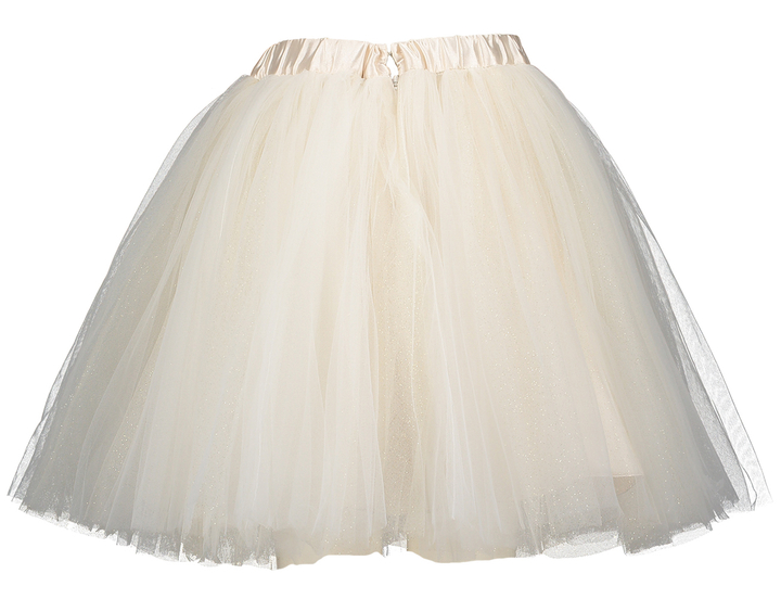 Ecru rok met tulle en gouden glitter Linea Raffaelli 
