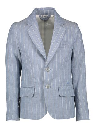 D-Lux Blauwe gestreepte linnen blazer Bachus