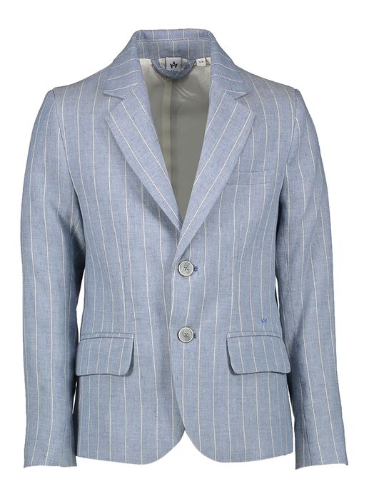 Blauwe gestreepte linnen blazer Bachus D-Lux