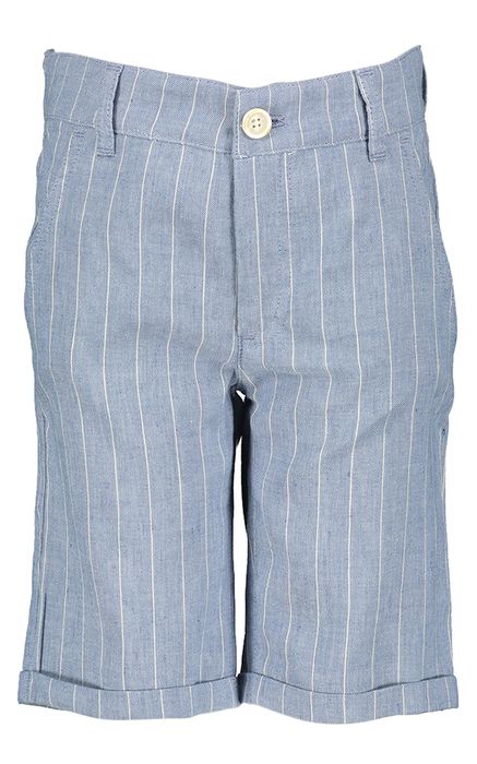Licht blauwe gestreepte linnen short Dune D-Lux