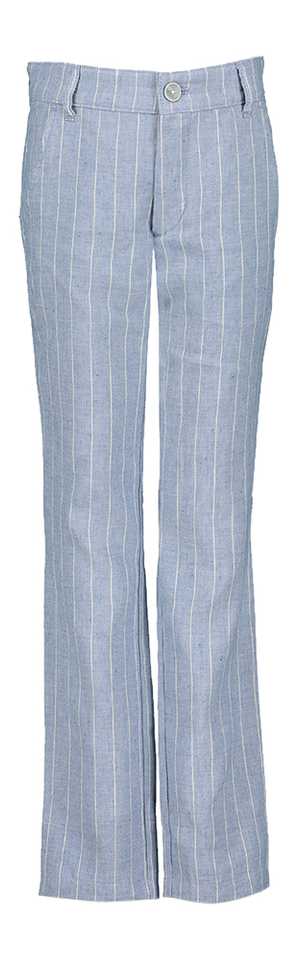 Blauwe linnen gestreepte broek Piero D-Lux