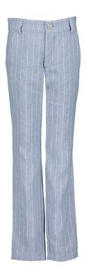 Blauwe linnen gestreepte broek Piero D-Lux