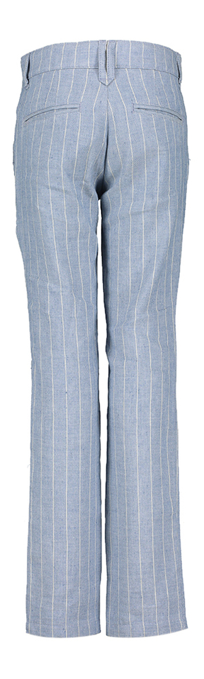 Blauwe linnen gestreepte broek Piero D-Lux