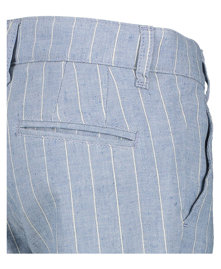 Blauwe linnen gestreepte broek Piero D-Lux