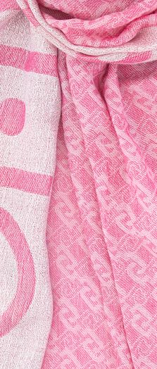 Roze sjaal met zilveren draad Liu Jo